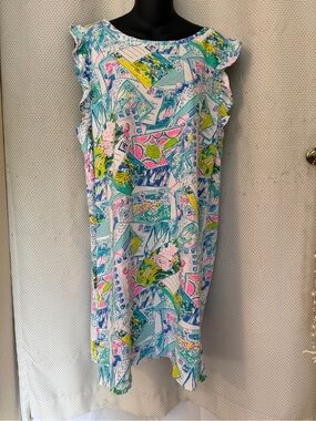 Lilly Pulitzer Mint, Pink, Blue & Yellow Printed Shift